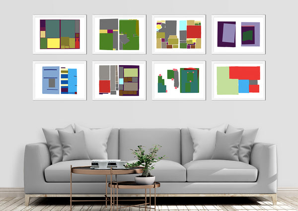 Mary Anne Francis - Abstract Extracts - Full Set of 8 Prints